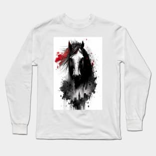 Clydesdale Ink Portrait Long Sleeve T-Shirt